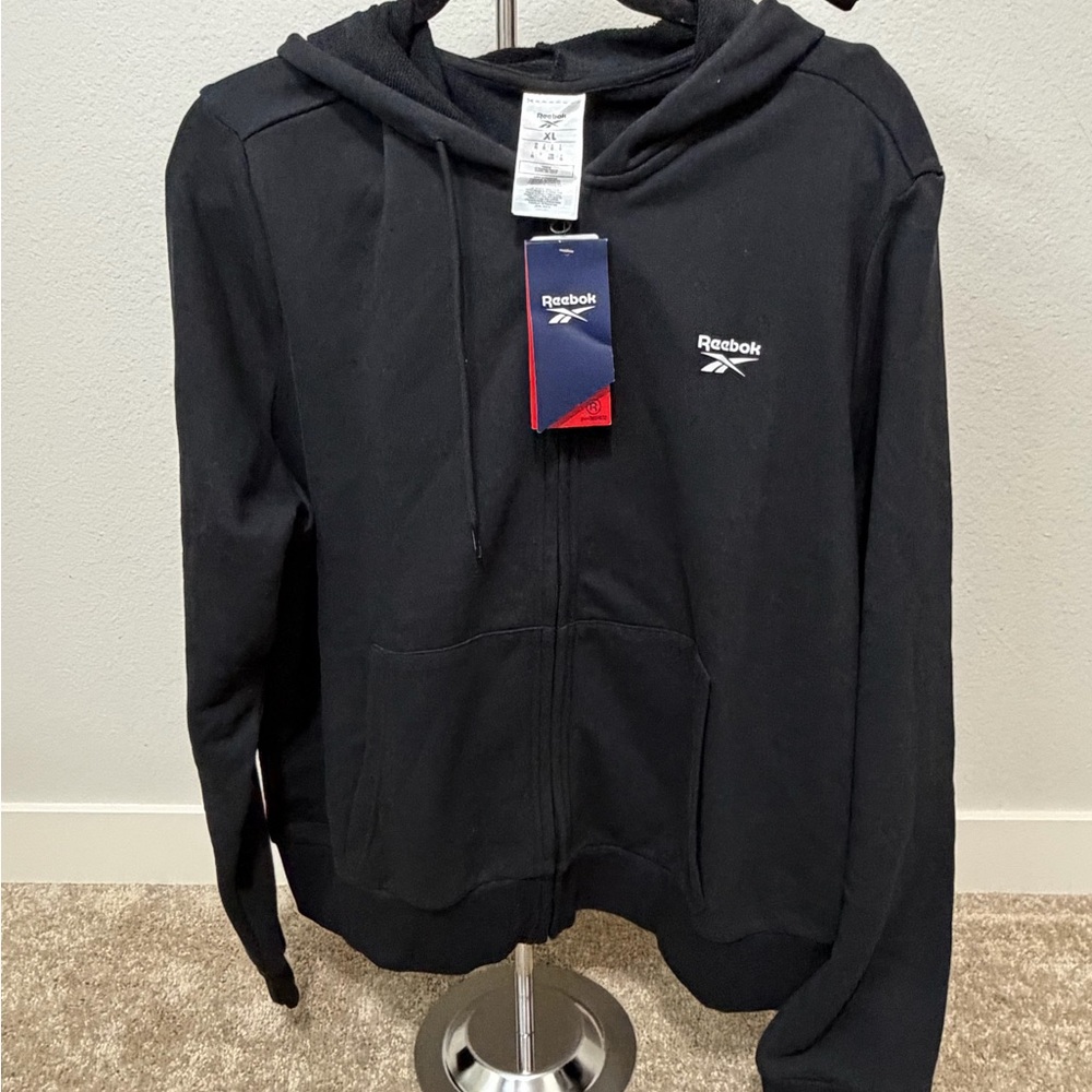 NWT Reebok Black Full-Zip Hoodie